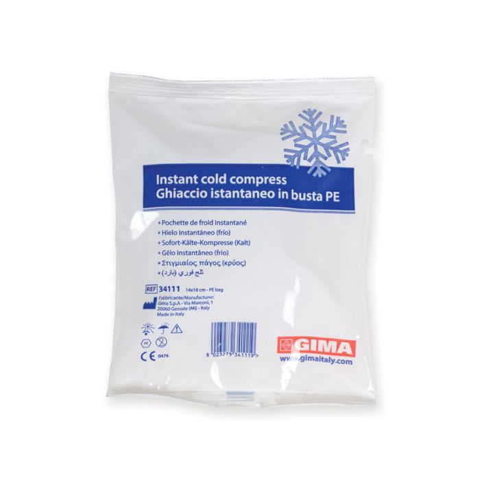 Ghiaccio istantaneo monouso busta PE 14x18 cm conf. 25 pz Gima