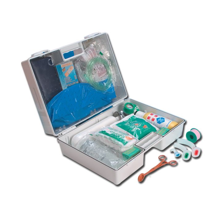 Cassetta con bombola ossigeno GIMA3 Kit primo soccorso 32x44,5x15 cm Gima