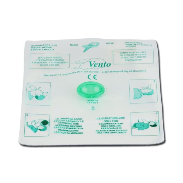 Mascherina Vento bocca a bocca con valvola unidirezionale con portachiavi