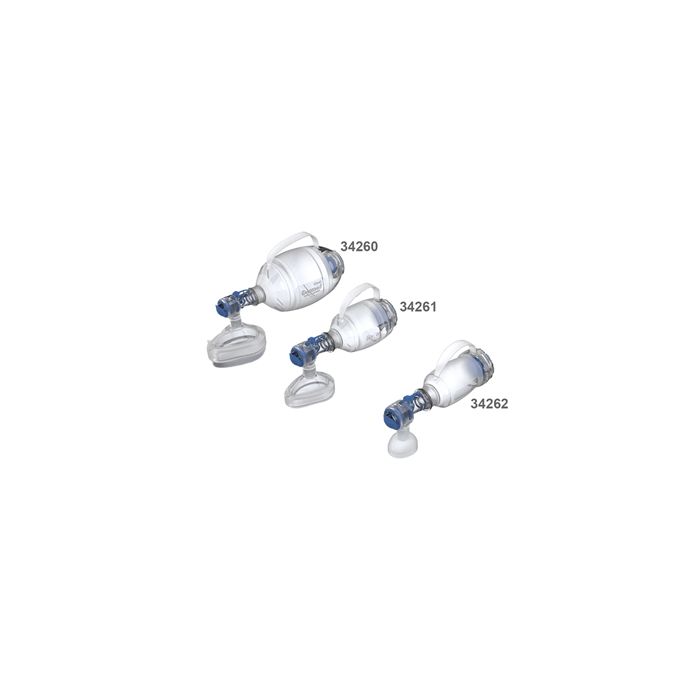Pallone rianimatore adulto in silicone trasparente con mascherina n3 autoclavabile Gima