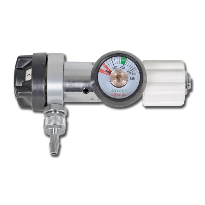 Riduttore di pressione UNI con valvola e manometro flusso 0-15 l/min Gima