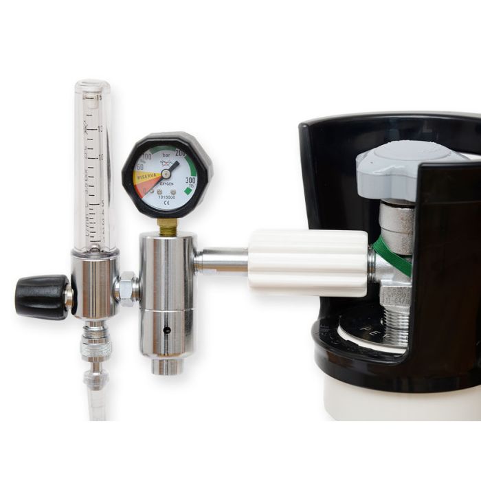 Riduttore di pressione UNI con umidificatore e valvola flusso 0-15 l/min Gima