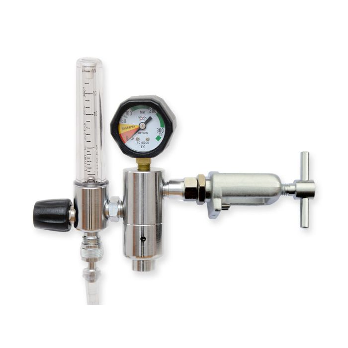 Riduttore di pressione Pin Index con umidificatore e valvola Gima