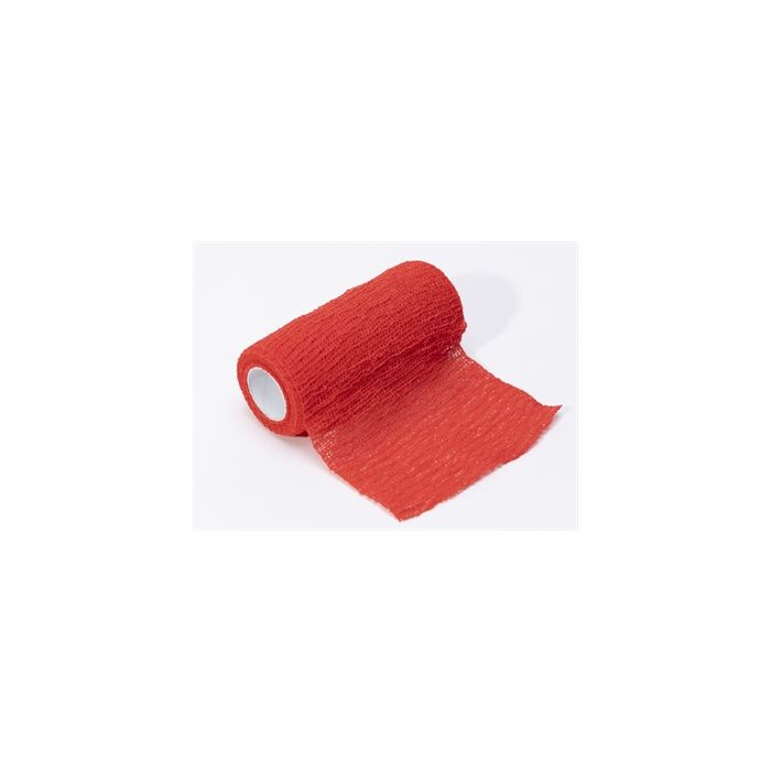 BENDA ELASTICA COESIVA 4 m x 10 cm - rossa Gima conf. 10 pezzi