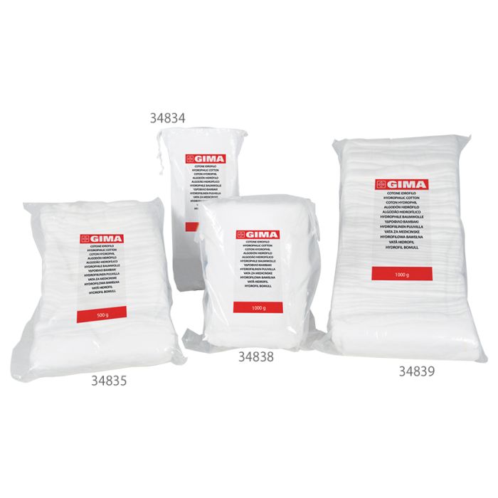 Cotone idrofilo 100% non sterile 1.000 g rotolo conf. 10 pz Gima
