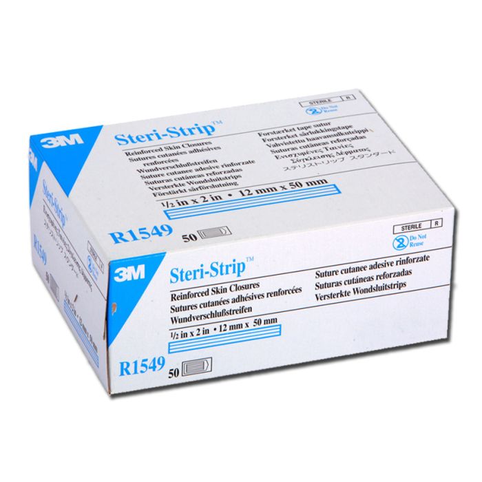 Strisce Sutura Steri-Strip sterile 50 x 12 mm Rinforzate conf. 300 pz. (50 buste da 6 pz.) 3M