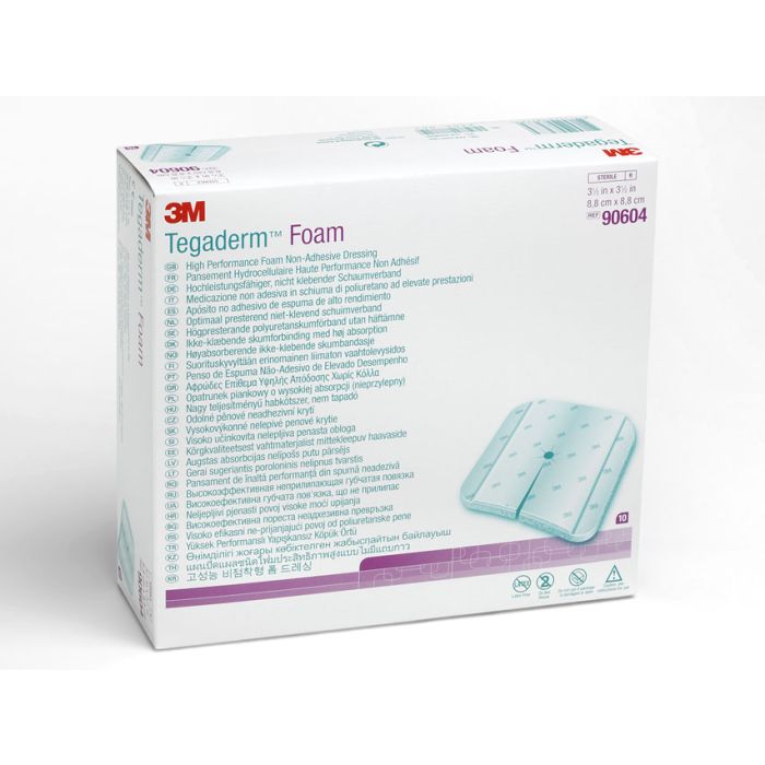3M TEGADERM FOAM medicazione sterile multistrato in schiuma di poliuretano 9x9 cm conf. 10 pezzi
