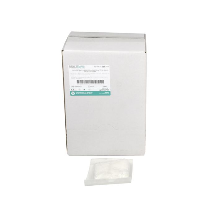 Tamponi di Cotone Sterili 7,5x7,5 cm dispenser conf. 250 pz