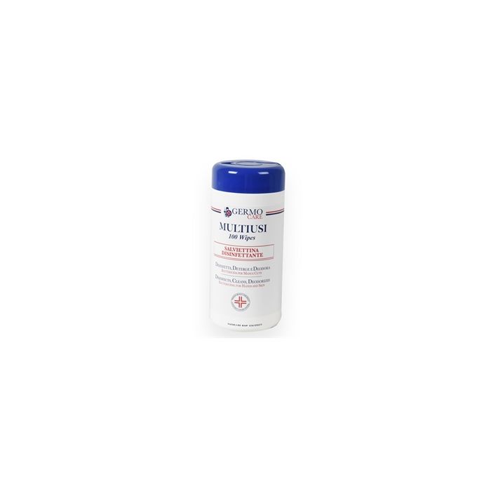 Salviettine disinfettanti mani-Barattolo 100 pz-Germo Multiusi