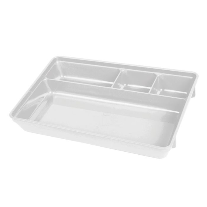 VASSOIO DA LABORATORIO 266x175x42 mm in plastica con scomparti
