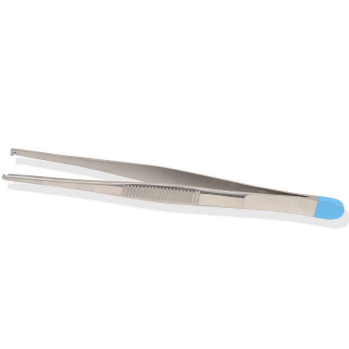 PINZA MEDICAZIONE CHIRURGICA MONOUSO STERILE retta 13 cm, 1x2 denti conf. 25 pezzi