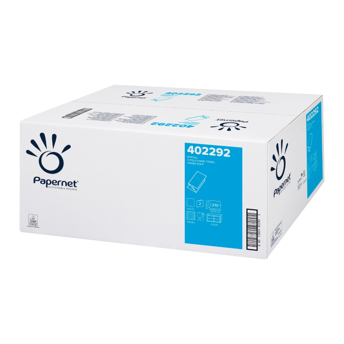 Papernet asciugamano piegato a V 2 veli misura 24 x 21 cm cartone da 3150 pezzi