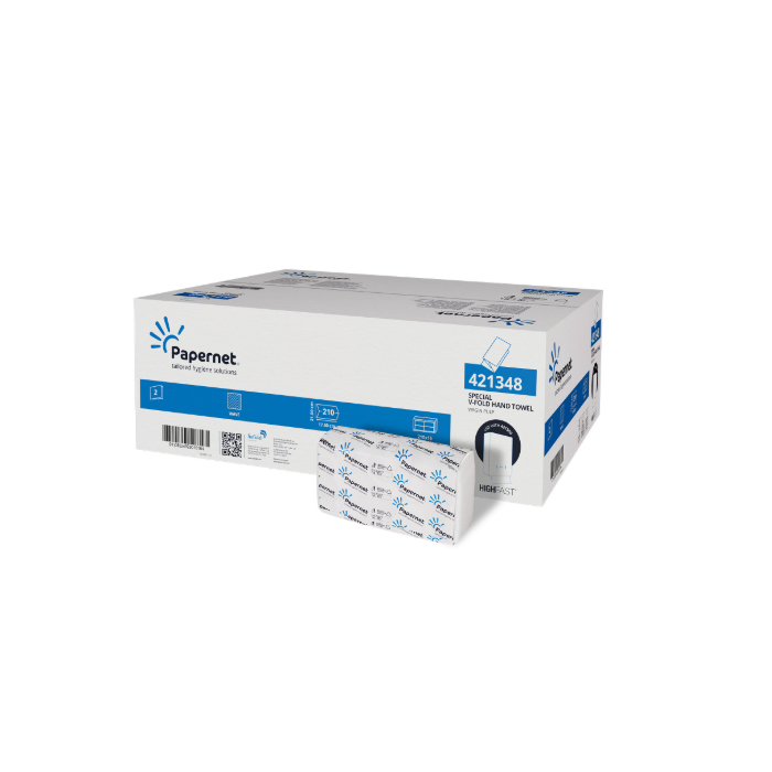 Papernet 421348 Asciugamano piegato a V misura 17,6 x 10,5 cm cartone da 3150 pezzi