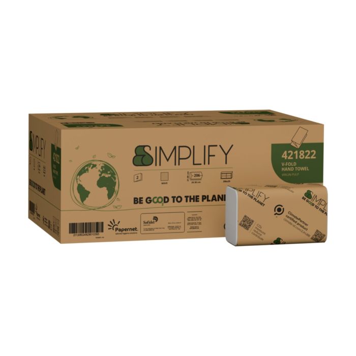 Papernet Asciugamano piegato V Simplify - 21x20,3cm - gr. 16,5 pz 4120