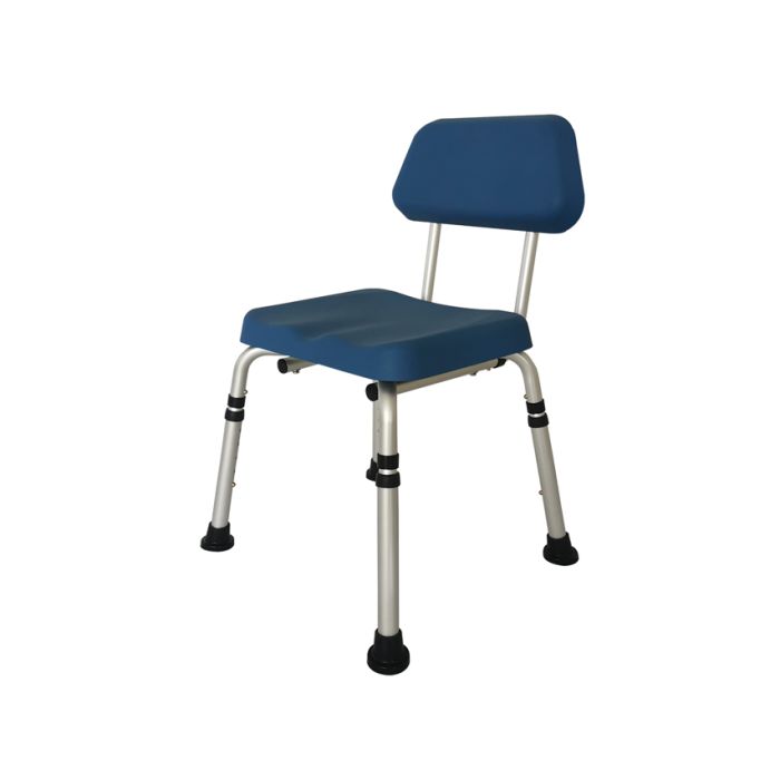 SEDIA DA DOCCIA con schienale e sedile in PU portata 136 kg 