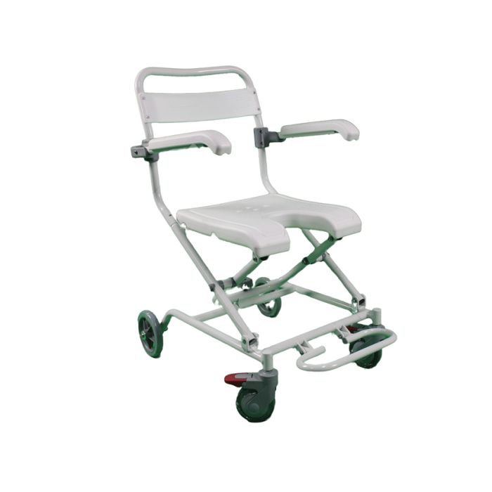 SEDIA COMODA DA DOCCIA CON RUOTE portata 100 kg