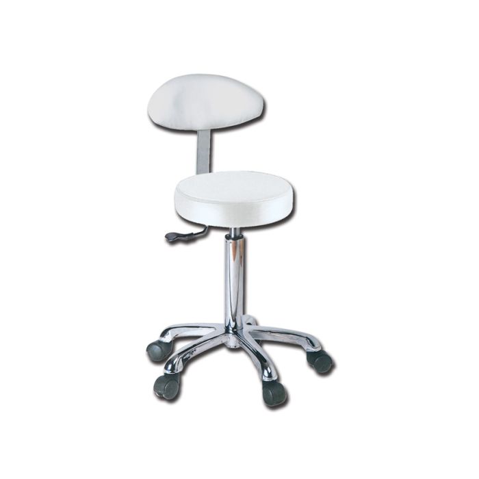 SGABELLO con schienale bianco 