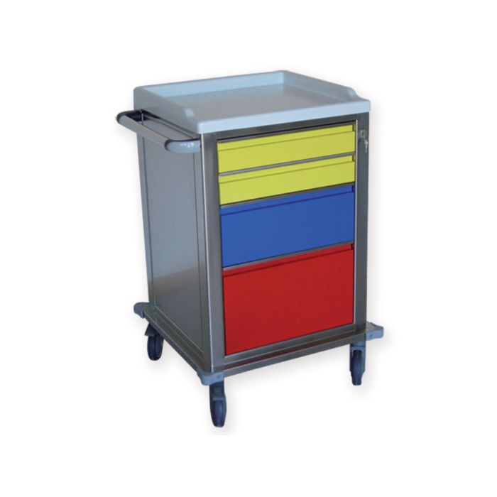 CARRELLO MODULARE INOX 2+1+1 cassetti