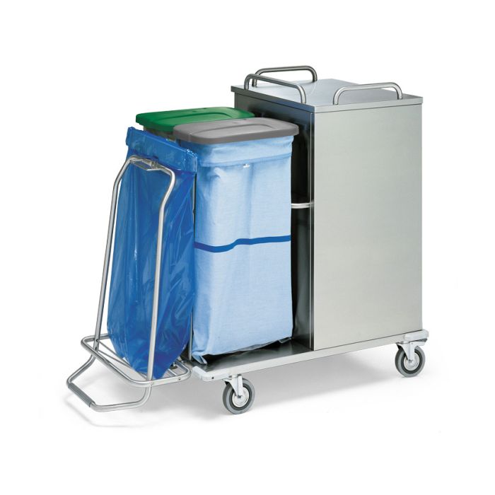 CARRELLO LAVANDERIA CHIUSO in acciao INOX