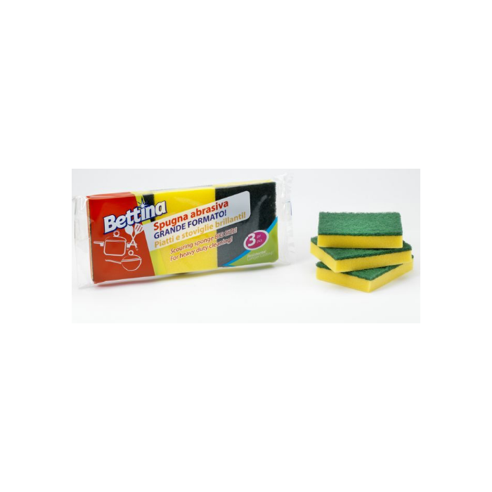 Arix spugna con retina grande cm 12x9x2,5 cm pz 3