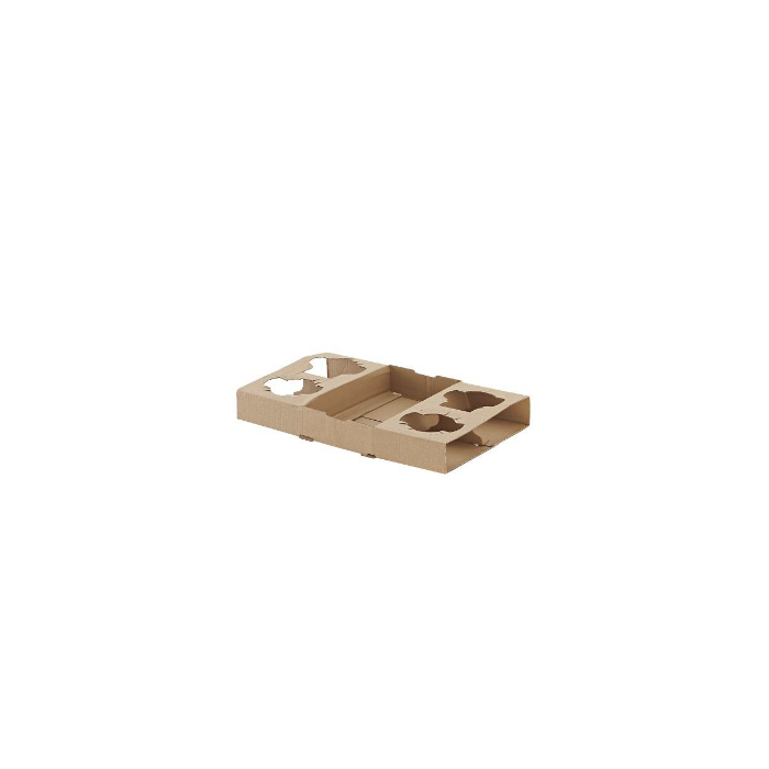 Portabicchiere da 4 in cartone per asporto bicchieri caffè/cappuccino 50 pezzi