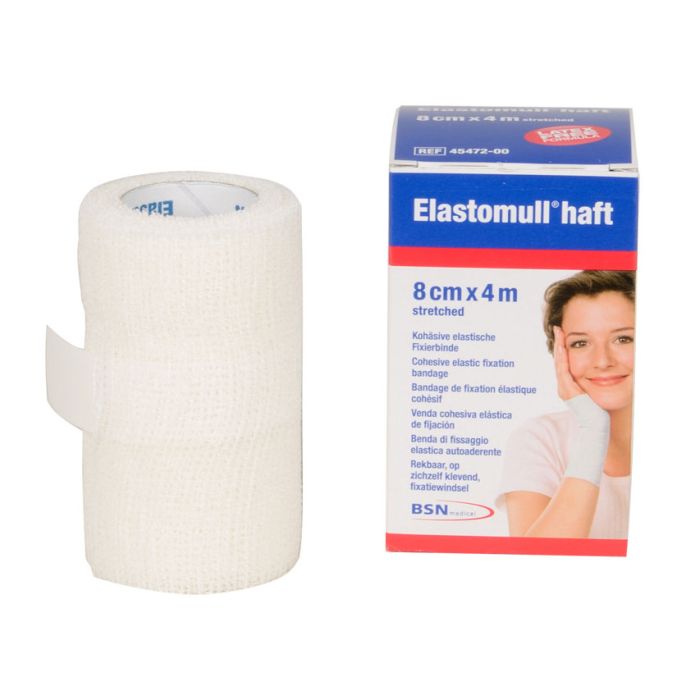 Benda elastomull haft coesiva, 4m x 8cm conf. 10 pezzi