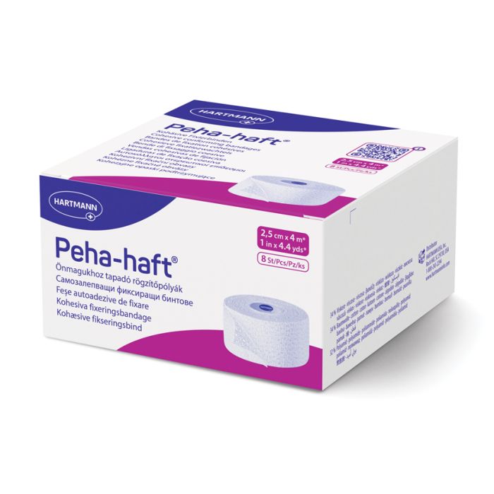 PEHA-HAFT 30037 BENDA ELASTICA COESIVA 4 m x 2.5 cm latex free conf. 8 pz Hartmann