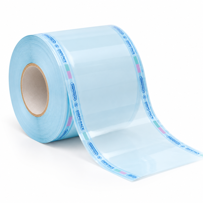 Rotolo per sterilizzazione in autoclave 100 mm x 200 metri Dispotech 
