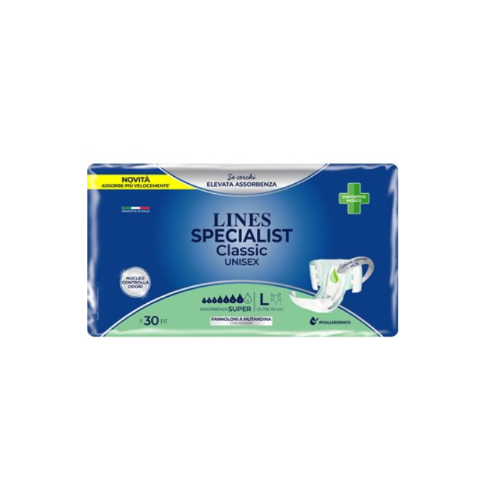 Lines specialist pannolone mutandina classic super taglia S 30 pezzi