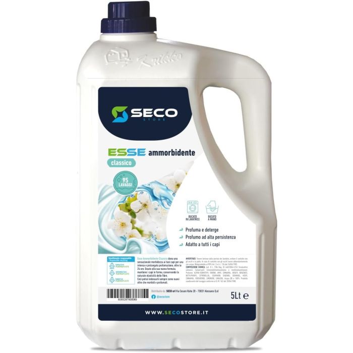 SECOSTORE ESSE AMMORBIDENTE CLASSICO ammorbidente liquido per lavatrice 5 litri