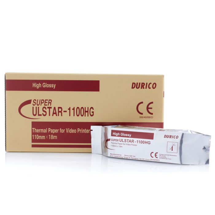 Carta videostampante durico, termica per ecografi, compatibile con Upp110HG, K91HG, KP91HG conf. 5 pezzi