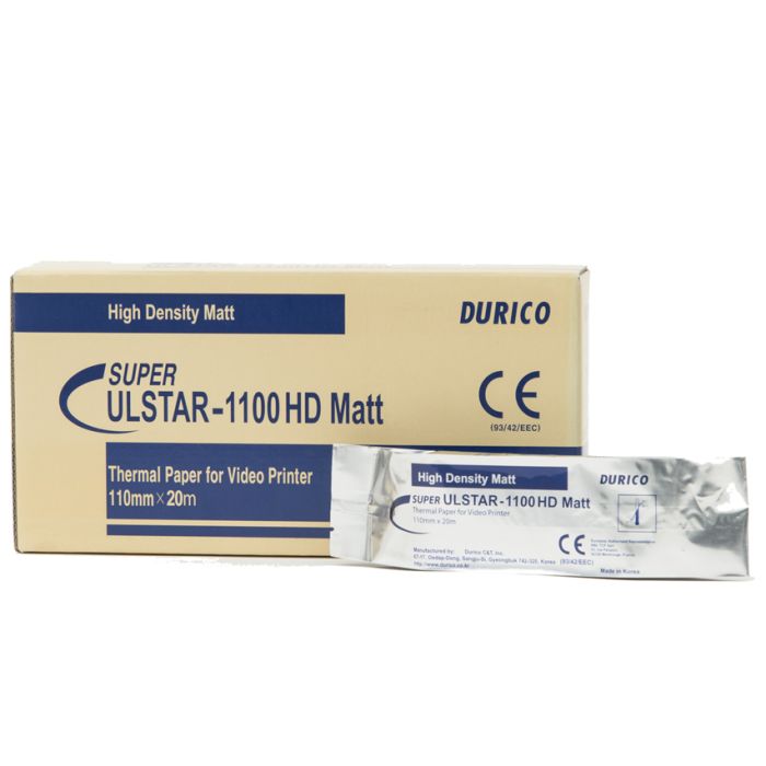 Carta videostampante durico, termica per ecografi, compatibile ULSTAR 110HD, conf. 5 pezzi