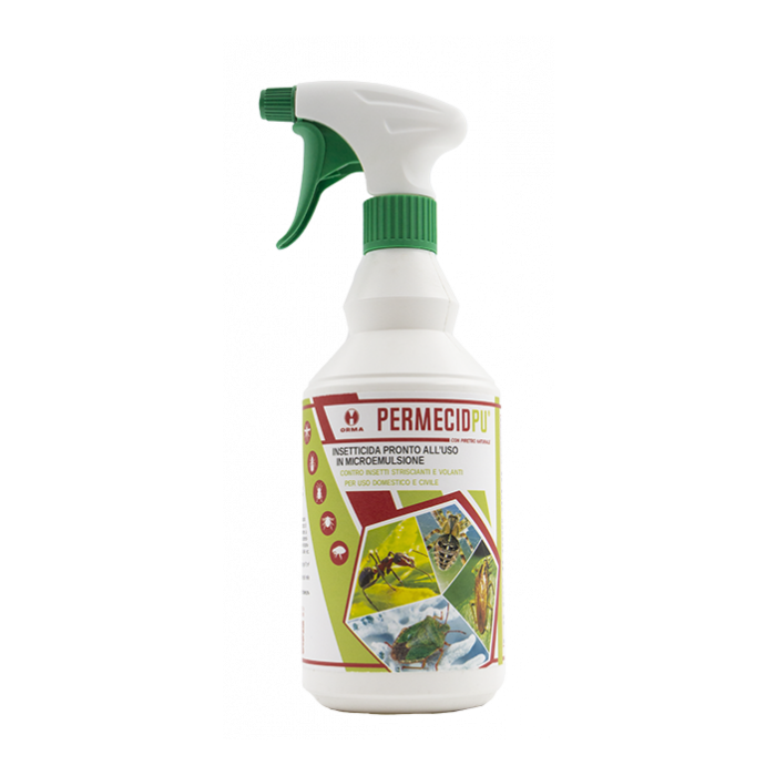 ORMA PERMECID P.U. Insetticida pronto uso liquido a base di Estratto di Piretro e Permetrina 750 ml