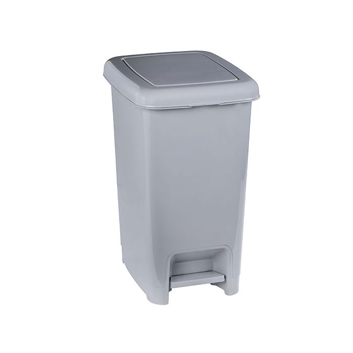 Pattumiera a pedale per rifiuti Slim grigia-60 e 40 lt-Medial