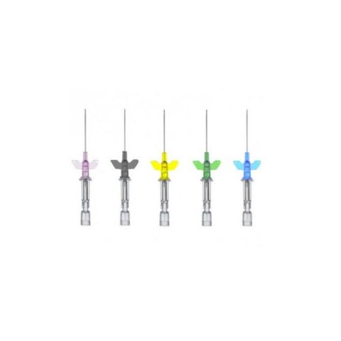 B-BRAUN INTROCAN CERTO Ago cannula monovia senza alette 16G x 2" (1,7 x 50 mm), grigio