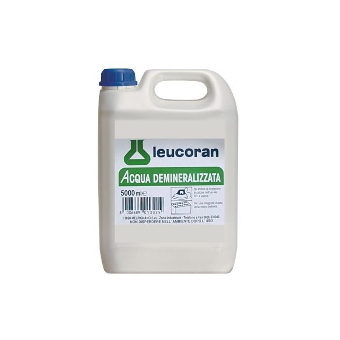 Acqua distillata-Acqua demineralizzata 5 litri-Leucoran