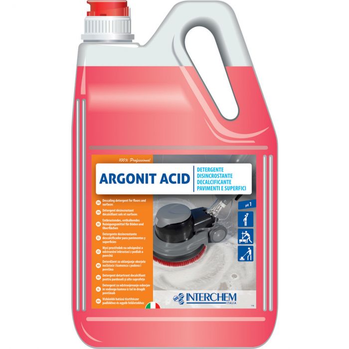 INTERCHEM ARGONIT ACID detergente acido disincrostante per superfici e pavimenti 6 kg