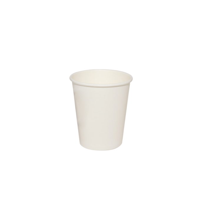 Bicchiere 200 cc / 7 oz in cartoncino bianco confezione da 50 pezzi