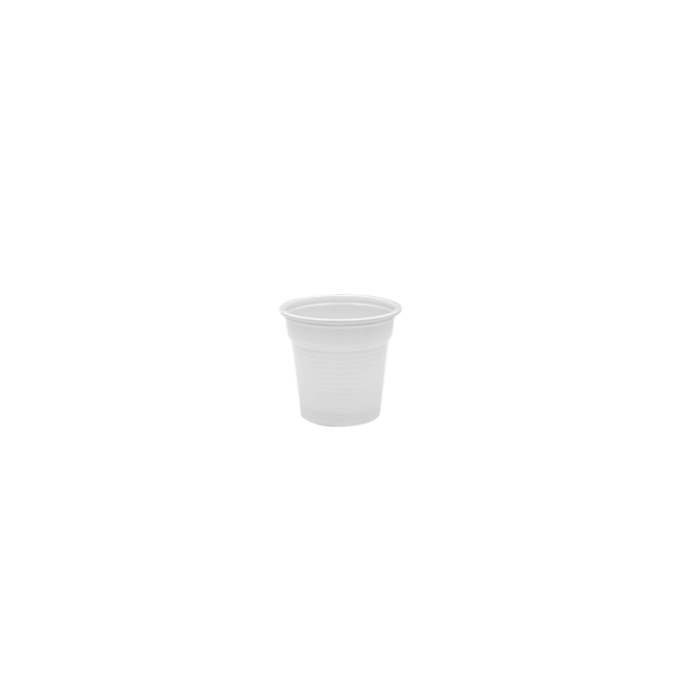 Bicchiere monouso 80 cc plastica bianco per caffe conf. da 100 pezzi
