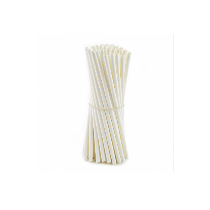 Cannucce 21 cm bianche monouso in PLA compostabili 500 pezzi - Usobio