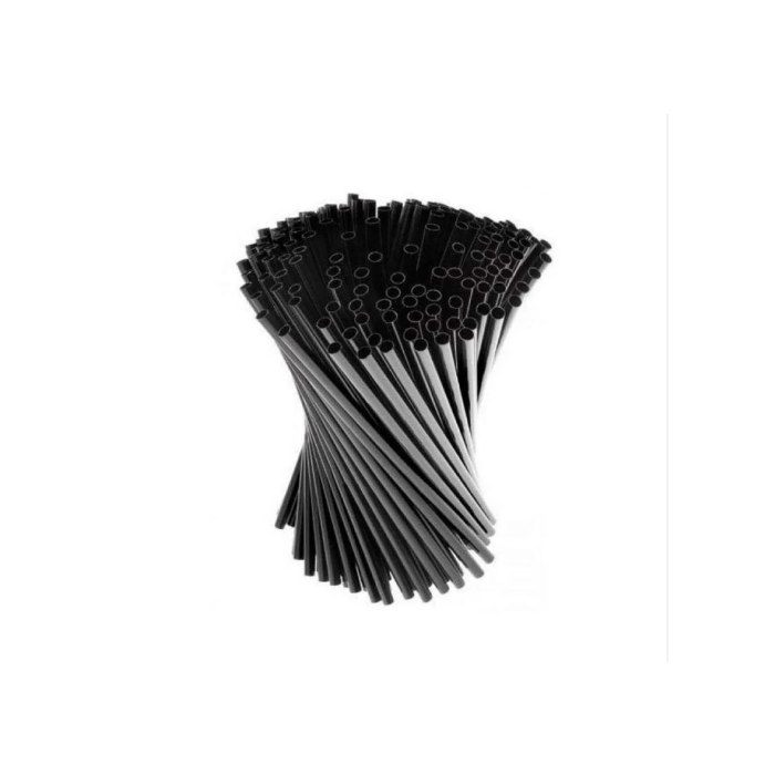 Cannucce 21 cm nere monouso in PLA compostabili 500 pezzi - Usobio