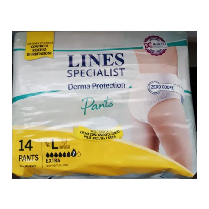 Lines specialist pannolone Pants unisex Super taglia L 14 pezzi