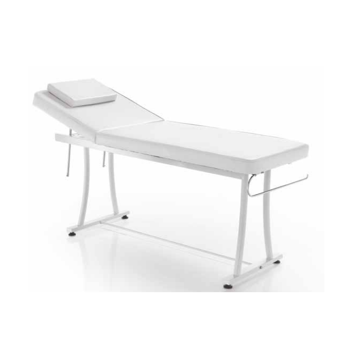 Lettino estetista con portarotolo bianco Orione-183x63x75 h cm