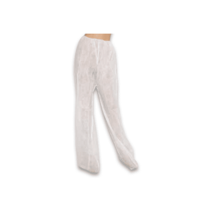 Pantaloni in tnt per pressoterapia chiusi bianchi confezione 10 pezzi