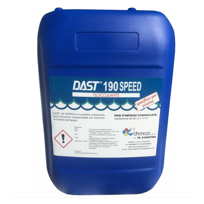 Flocculante liquido-Dast 190 Speed-Vari formati-Chimica D'Agostino