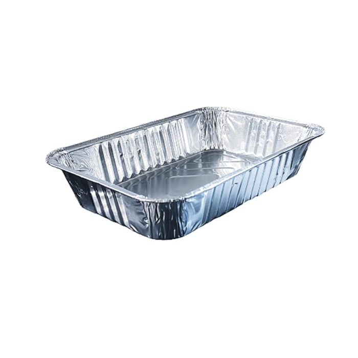 Vaschetta alluminio 2 Porz. senza coperchio 100 pezzi  R3G - Compak