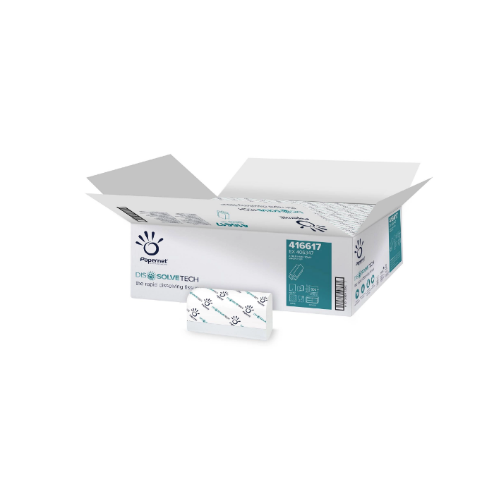 Papernet 416617 asciugamano piegato a Z idrosolubile Dissolvetech 4000 pezzi
