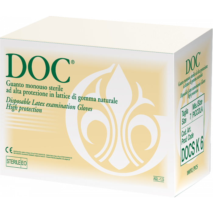 Gardening Guanti DOC in lattice finemente talcati 5,4 gr. - DM classe I, DPI cat. III tipo C, AQL 1,5, taglia M conf. 100 pezzi