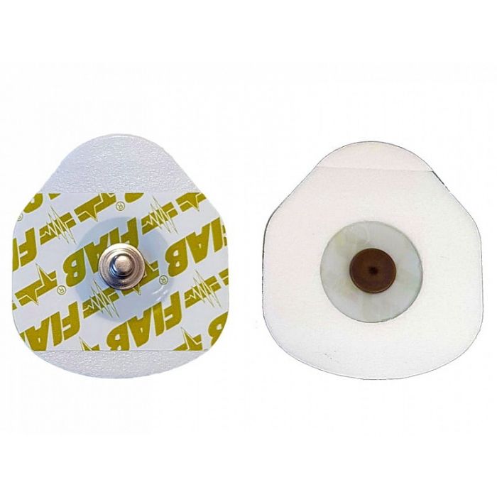 FIAB F9089 Elettrodo monouso Ecg 36x45 mm (ovale) connessione a clip per adulti e bambini conf. 100 pezzi