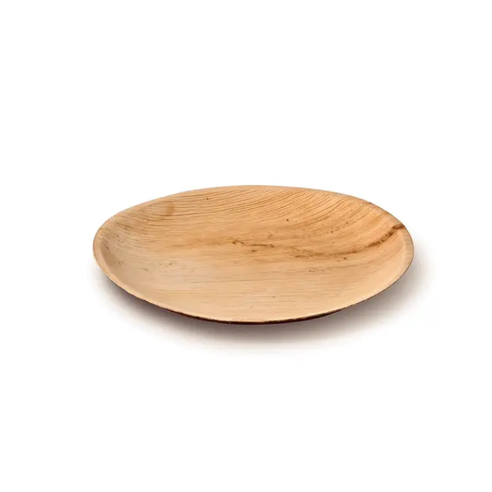 Piatti rotondi in foglia di palma Ø 24x3 h cm conf. 25 pezzi